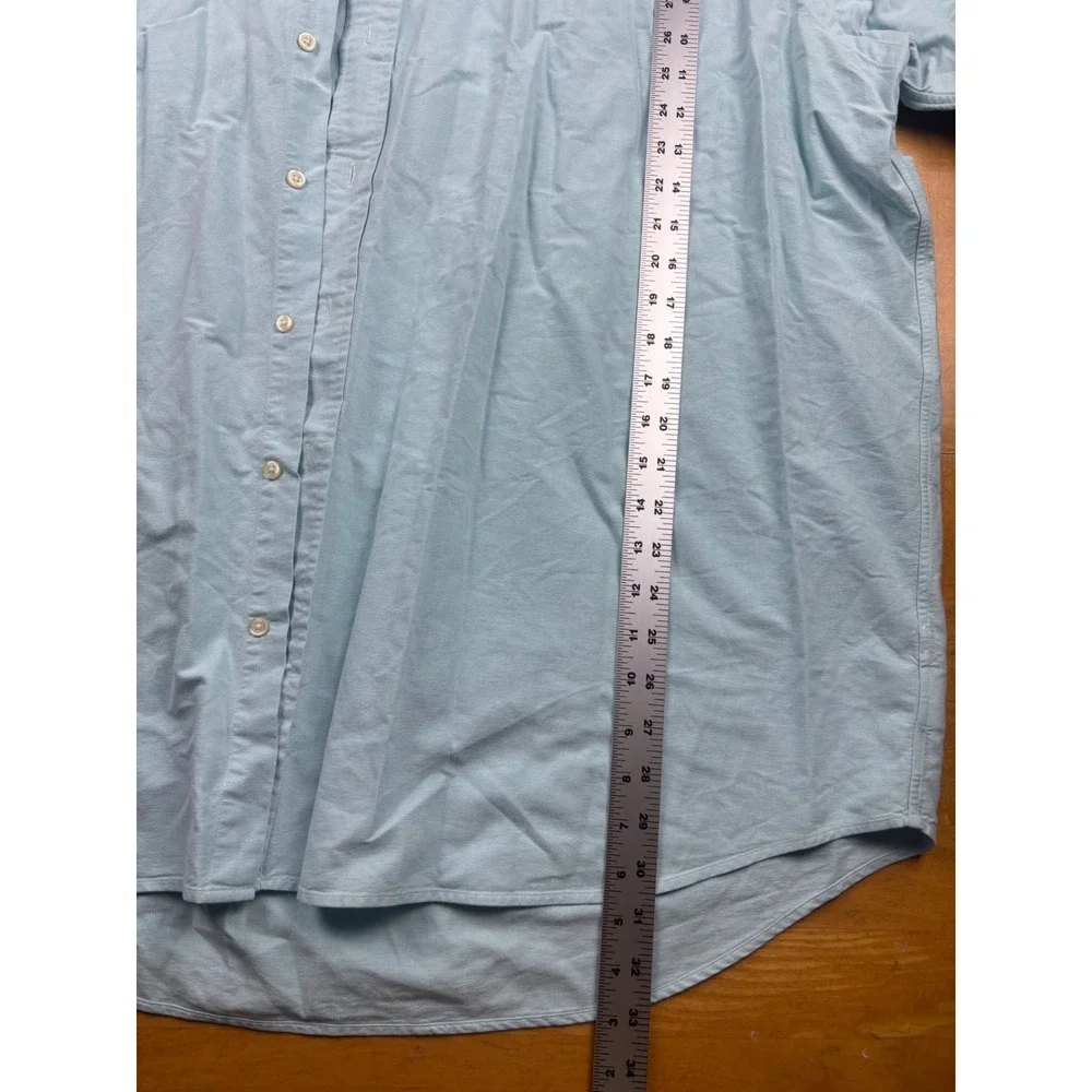 Polo Ralph Lauren Mens 3XB Light Blue Oxford Short Sleeve Button Down Shirt Pony